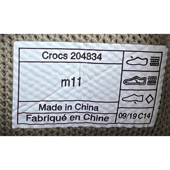 Crocs Santa Cruz Mens Size 11M Slip On BEIGE Triple Comfort Shoes Loafers 204834 - Picture 12 of 12